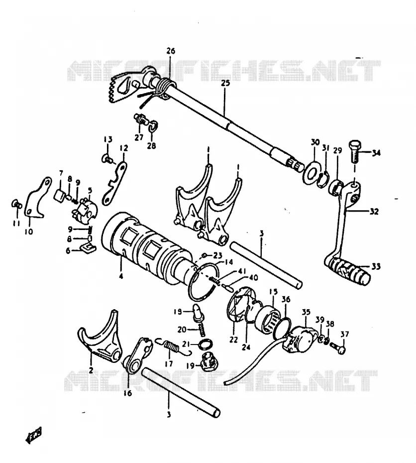ENSEMBLE DE SELECTION DE VITESSES Suzuki MOTO 1000 GS 1978  GS1000HC(C/N)