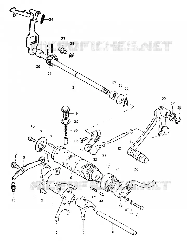 ENSEMBLE DE SELECTION DE VITESSES Suzuki MOTO 550 GS 1982  GS550LZ