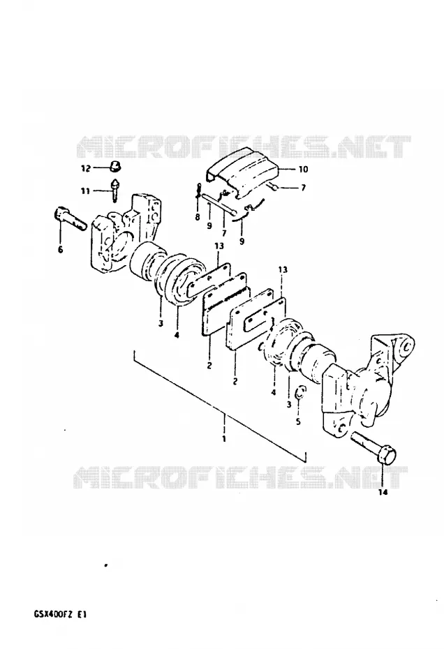 ETRIER DE FREIN ARRIERE (E2, E22) Suzuki MOTO 400 GSX 1981  GSX400FX(X/Z)