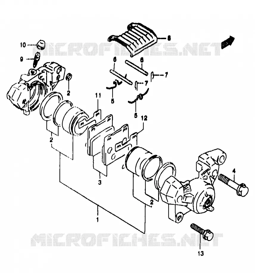 ETRIER DE FREIN ARRIERE (GSF1200SAV/SAW/SAX/SAY) Suzuki MOTO 1200 BANDIT 1998  GSF1200W/GSF1200SW/GSF1200SAW