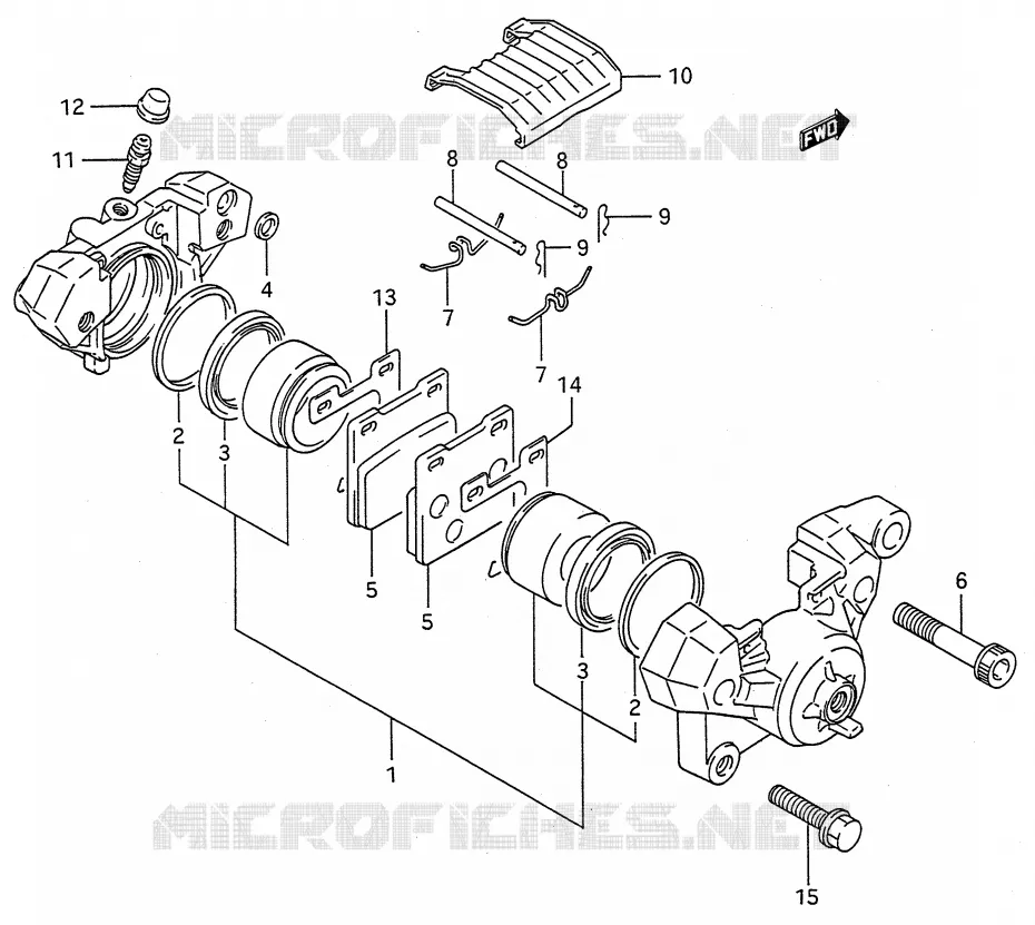 ETRIER DE FREIN ARRIERE (MODELE K/L/M/N) Suzuki MOTO 500 GS-E 1995  GS500ES(E28)