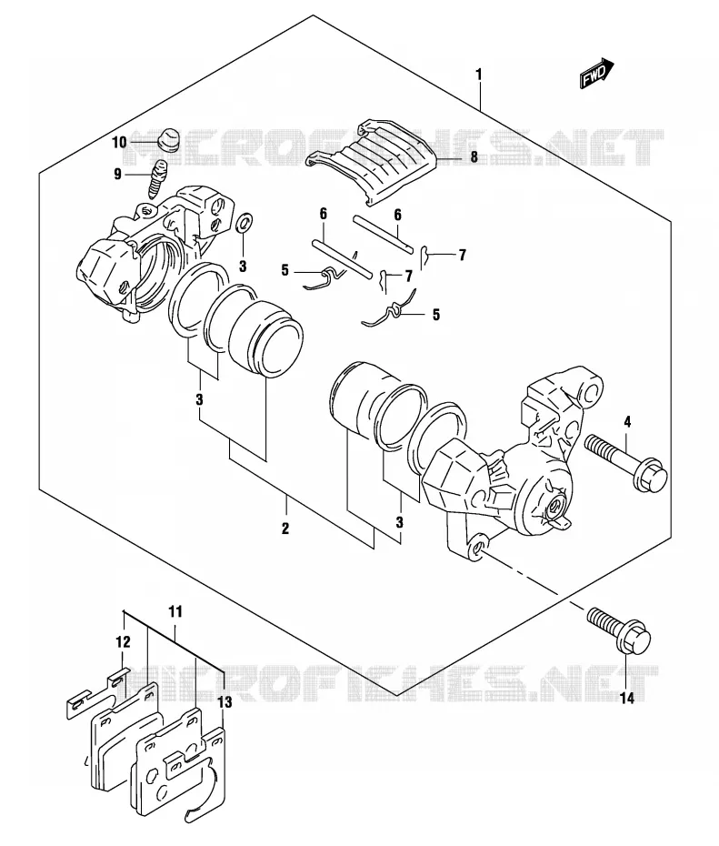 ETRIER DE FREIN ARRIERE (MODELE K4) Suzuki MOTO 500 GS-E 2004  GS500K4(P19)
