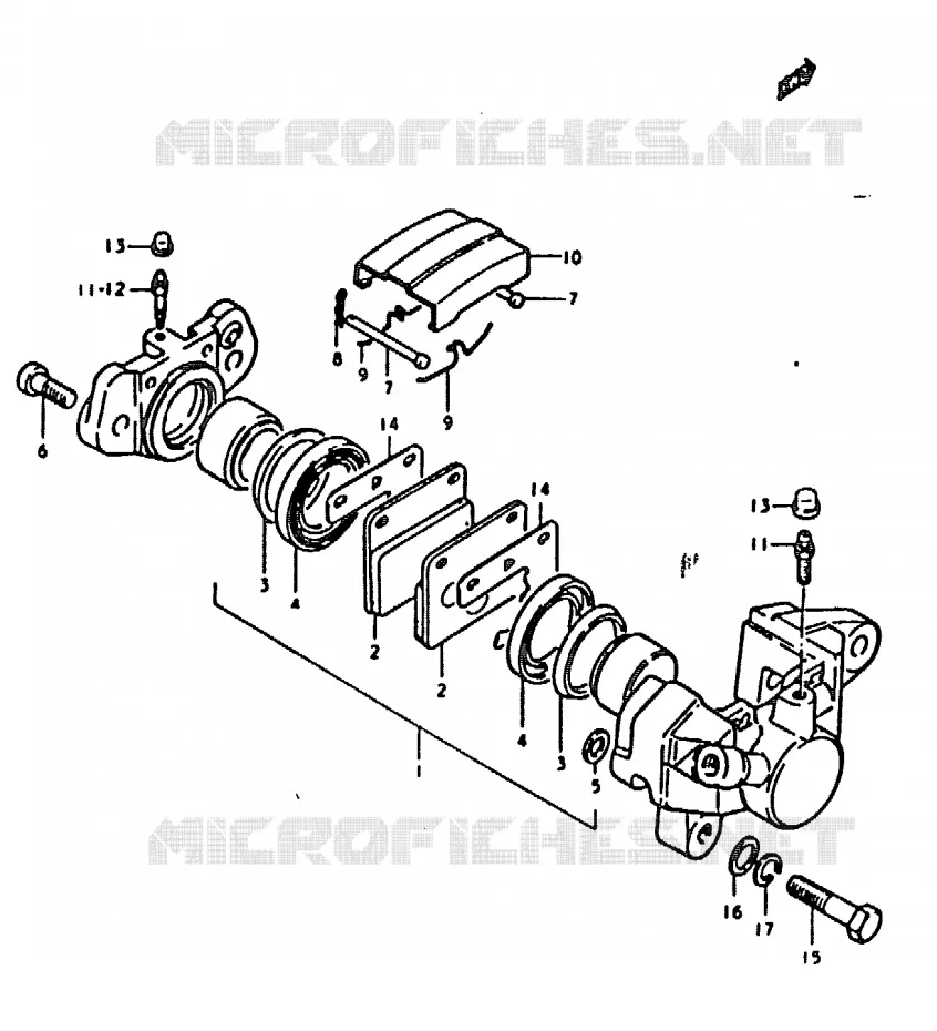 ETRIER DE FREIN ARRIERE Suzuki MOTO 1000 GS 1978  GS1000EC(C/N)