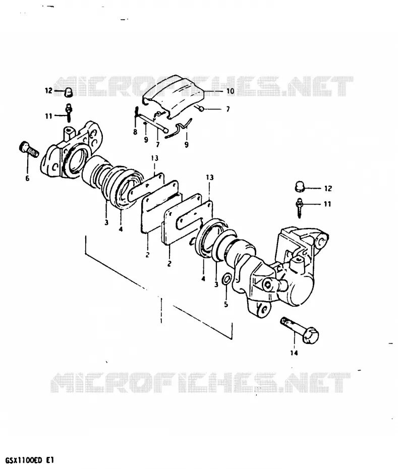 ETRIER DE FREIN ARRIERE Suzuki MOTO 1100 GSX-E 1983  GSX1100ED(Z/D)