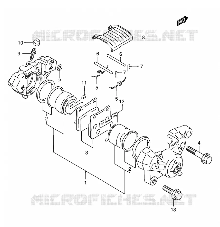 ETRIER DE FREIN ARRIERE Suzuki MOTO 500 GS-E 2001  GS500K1(E2)