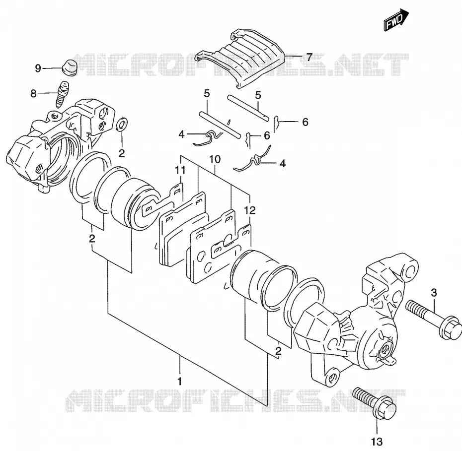 ETRIER DE FREIN ARRIERE Suzuki MOTO 500 GS-E 2003  GS500HK3(P19)
