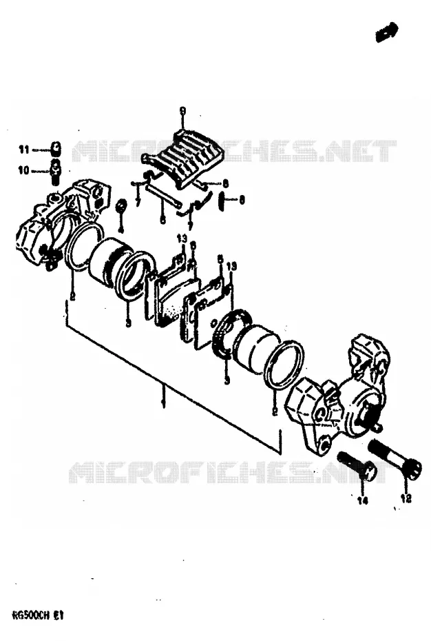 ETRIER DE FREIN ARRIERE Suzuki MOTO 500 RG 1986  RG500G(E1)