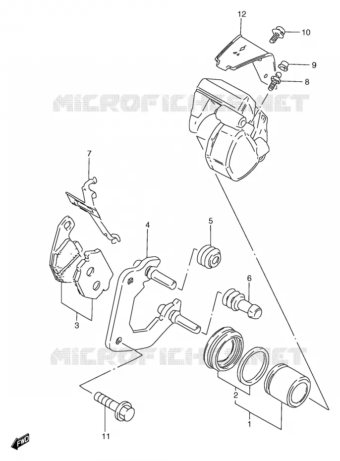 ETRIER DE FREIN AVANT (GS125ESX/X/SX/SUX/ESY/SY/SUY) Suzuki MOTO 125 GS 1999  GS125UX(E71)