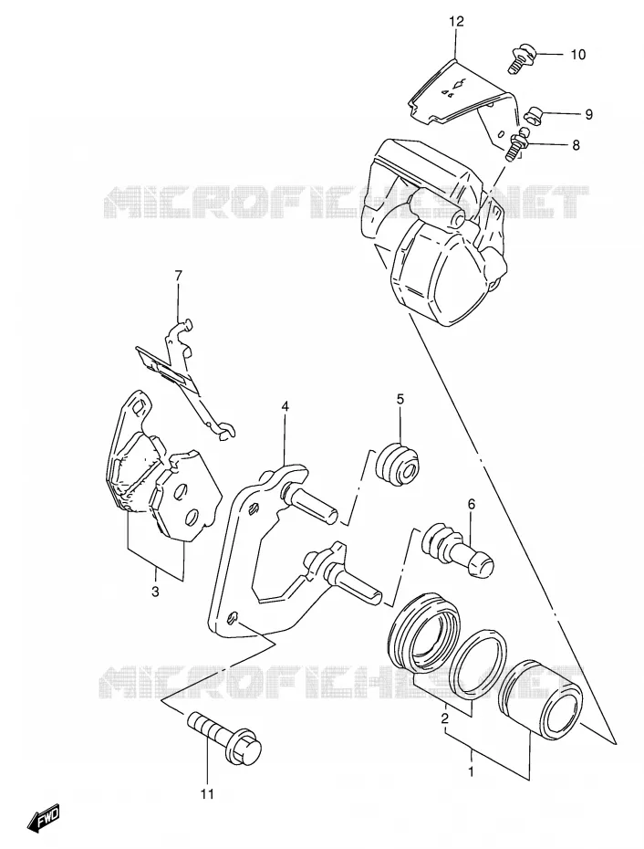 ETRIER DE FREIN AVANT (MODELE R) Suzuki MOTO 125 GS 1982  GS125EZ(E1)