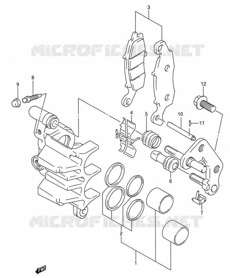 ETRIER DE FREIN AVANT (MODELE T) Suzuki MOTO 500 GS-E 1989  GS500EK(E28)