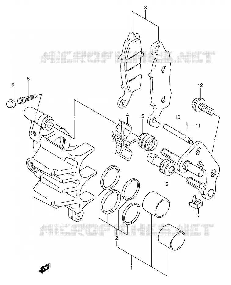 ETRIER DE FREIN AVANT (MODELE T) Suzuki MOTO 500 GS-E 1991  GS500EM(E2)