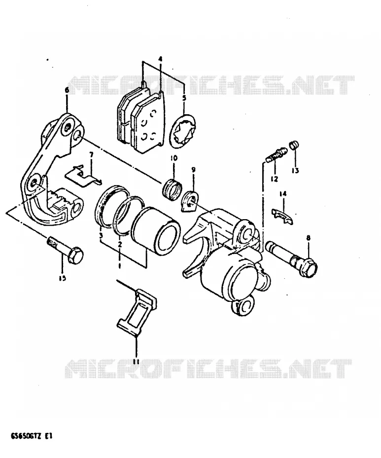 ETRIER DE FREIN AVANT (MODELE X) Suzuki MOTO 650 GS 1999  GS650GTX(X/Z)