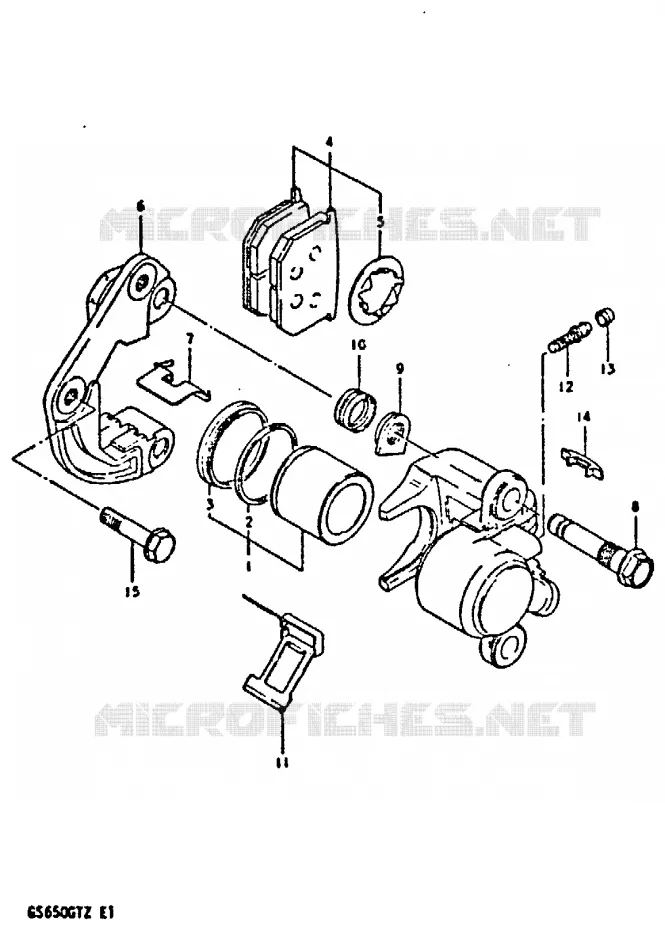 ETRIER DE FREIN AVANT (MODELE Z) Suzuki MOTO 650 GS 1999  GS650GTX(X/Z)