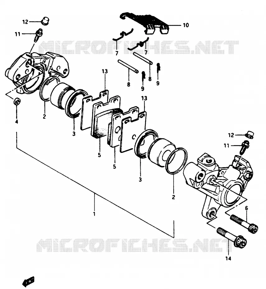 ETRIER DE FREIN AVANT Suzuki MOTO 1150 GS 1985  GS1150ESF(E/F/G)