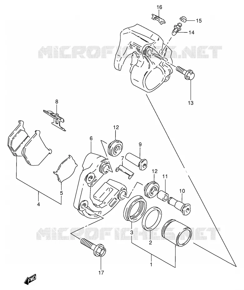 ETRIER DE FREIN AVANT Suzuki MOTO 250 GN 1992  GN250N(E2)