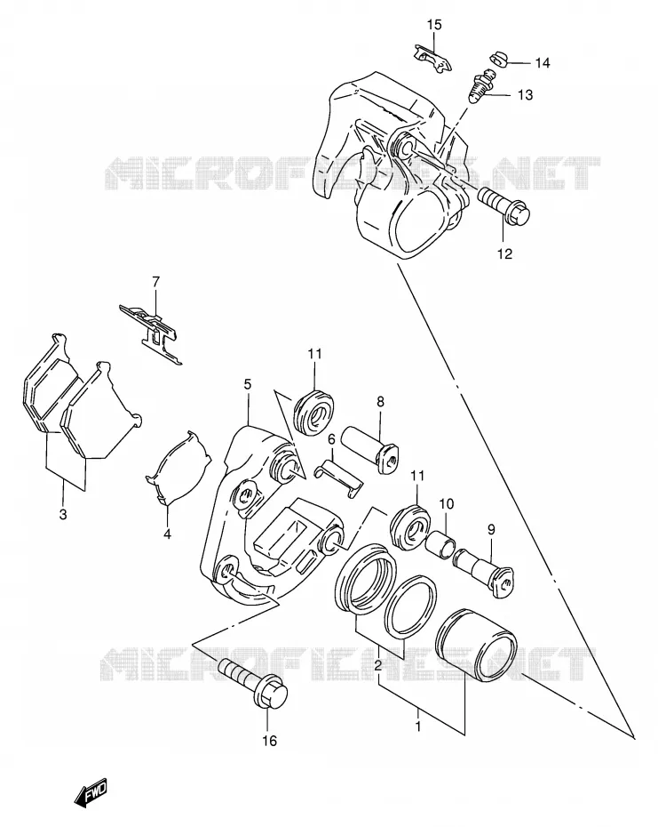ETRIER DE FREIN AVANT Suzuki MOTO 250 GN 1998  GN250W(E2)