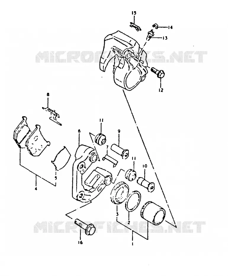 ETRIER DE FREIN AVANT Suzuki MOTO 250 GS 1996  GS250TT(T/X)