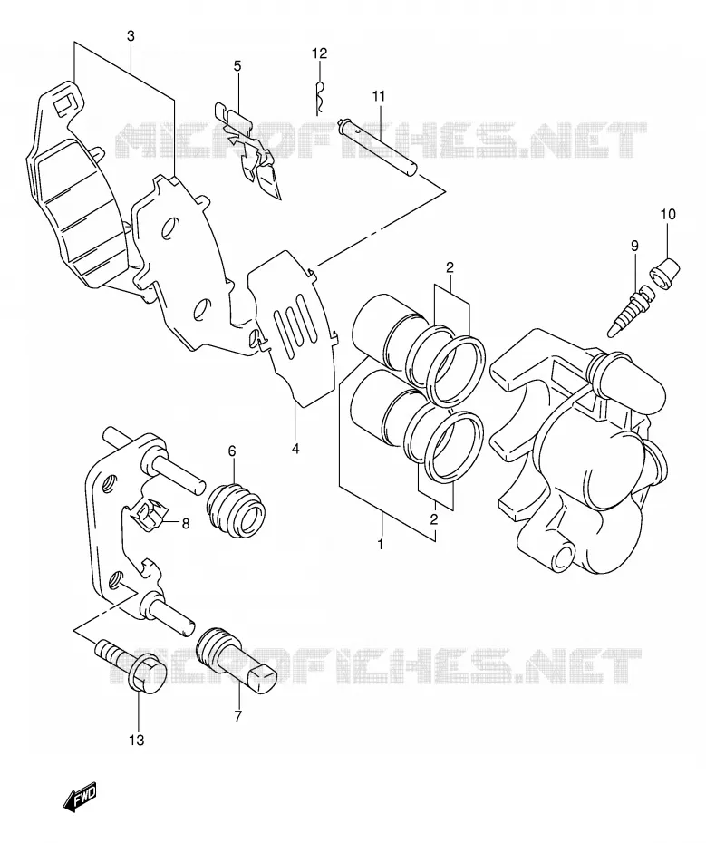 ETRIER DE FREIN AVANT Suzuki MOTO 500 GS-E 2001  GS500HK1(E2)