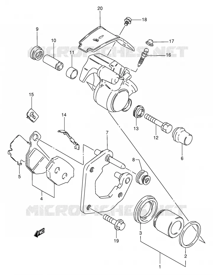 ETRIER DE FREIN AVANT (VOIR NOTE) Suzuki MOTO 125 GN 1989  GN125K(E1)