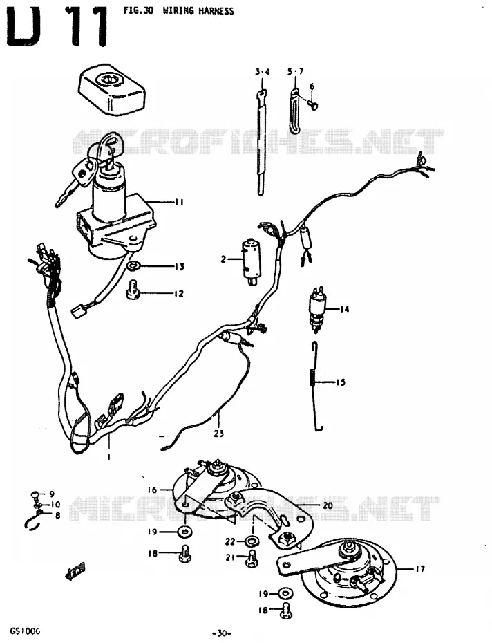 FAISCEAU ELECTRIQUE Suzuki MOTO 1000 GS 1978  GS1000EC(C/N)