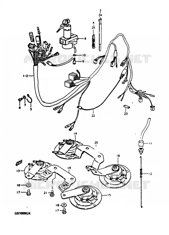 FAISCEAU ELECTRIQUE Suzuki MOTO 1000 GS 1981  GS1000GX(X/T)