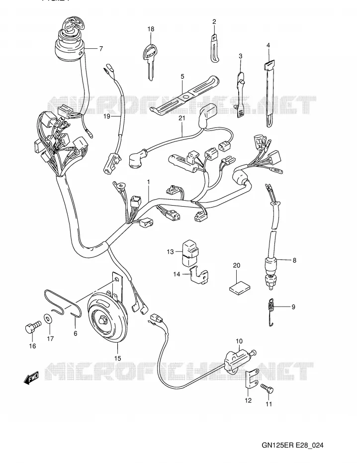 FAISCEAU ELECTRIQUE Suzuki MOTO 125 GN 1993  GN125EP(E28)