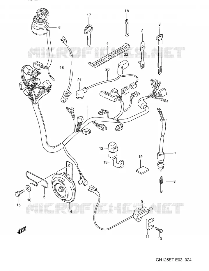 FAISCEAU ELECTRIQUE Suzuki MOTO 125 GN 1995  GN125ES(E3)