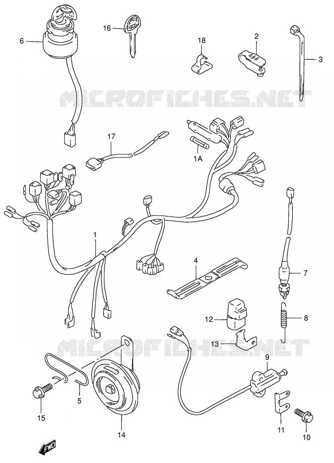 FAISCEAU ELECTRIQUE Suzuki MOTO 125 GN 1998  GN125EW(E28)