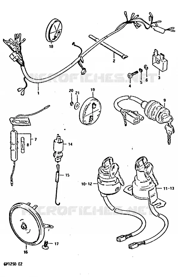 FAISCEAU ELECTRIQUE Suzuki MOTO 125 GP 1983  GP125D(X/D)