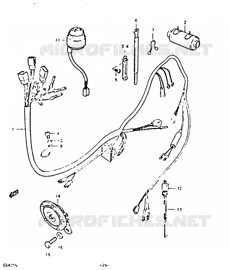 FAISCEAU ELECTRIQUE Suzuki MOTO 425 GS 1992  GS425N(N)