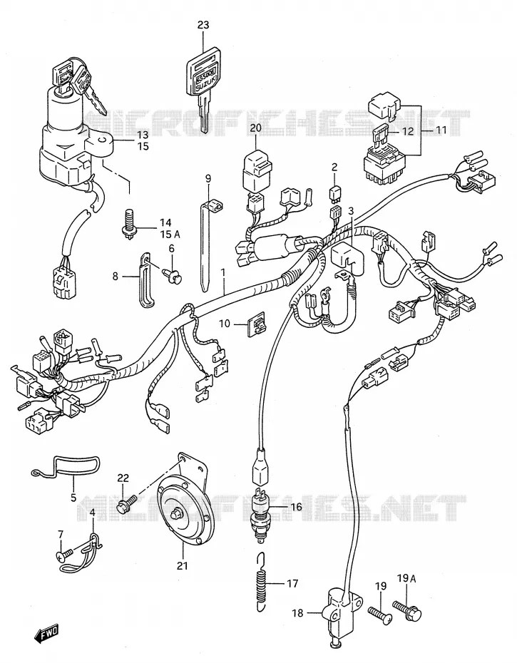 FAISCEAU ELECTRIQUE Suzuki MOTO 500 GS-E 1995  GS500ES(E28)