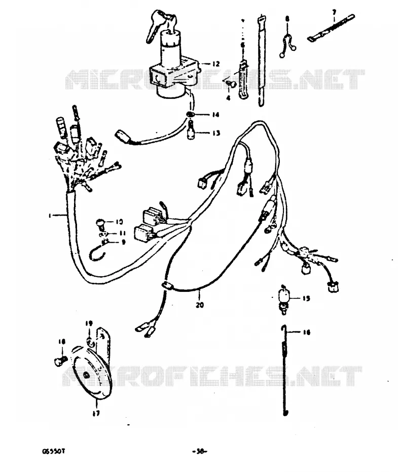FAISCEAU ELECTRIQUE Suzuki MOTO 550 GS 1980  GS550T(T)