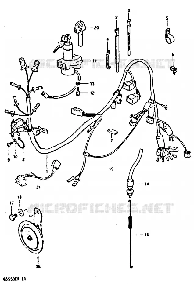 FAISCEAU ELECTRIQUE Suzuki MOTO 550 GS 1981  GS550EX(X)