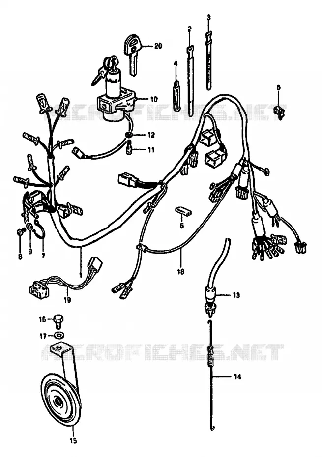 FAISCEAU ELECTRIQUE Suzuki MOTO 550 GS 1981  GS550MX(X/Z)