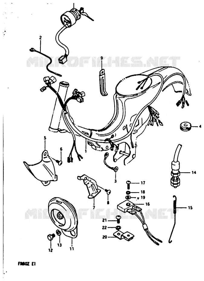 FAISCEAU ELECTRIQUE Suzuki SCOOTER 80 FR 1982  FR80Z