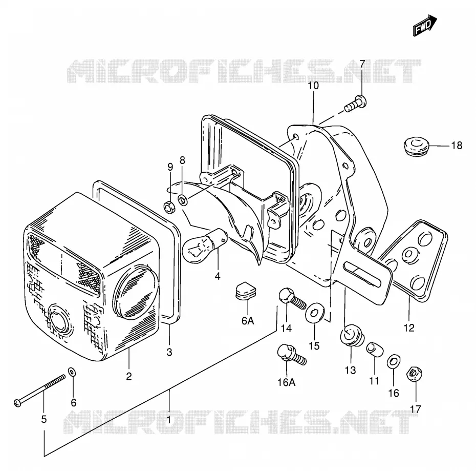 FEU ARRIERE (E18) Suzuki MOTO 125 GN 1982  GN125EZ(E1)
