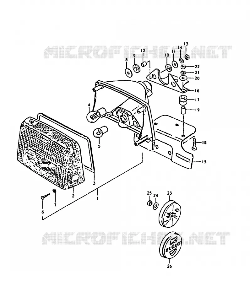 FEU ARRIERE (E2, E4, E21) Suzuki MOTO 1000 GS 1980  GS1000HT(T)