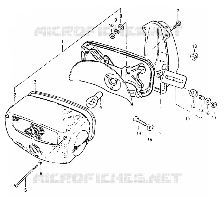 FEU ARRIERE (E2, E4, E21) Suzuki MOTO 550 GS 1982  GS550LZ