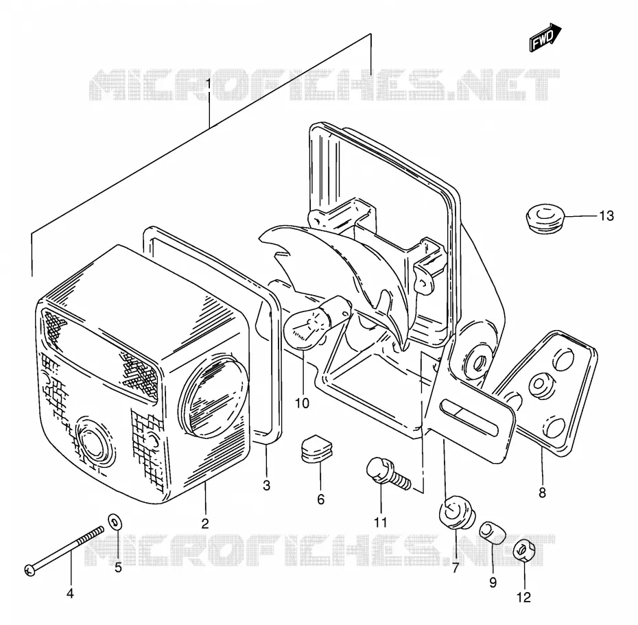 FEU ARRIERE (E22) Suzuki MOTO 125 GN 1983  GN125D(E1)