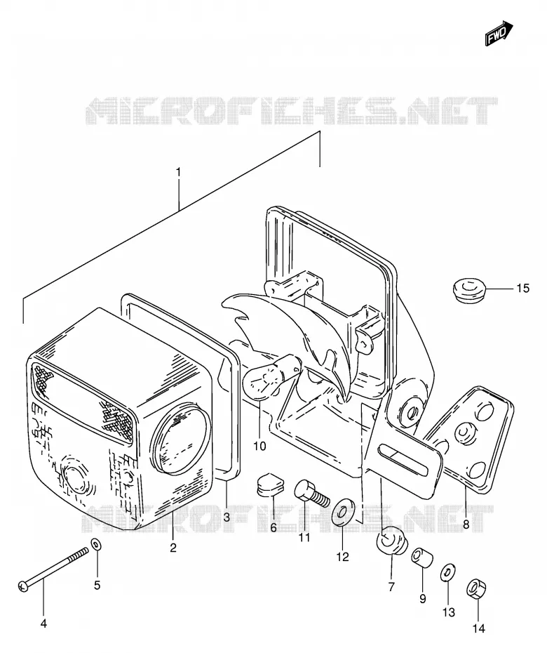 FEU ARRIERE (E22) Suzuki MOTO 250 GN 1990  GN250L(E2)