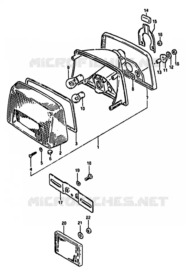 FEU ARRIERE (E22,E25) Suzuki MOTO 550 GS 1982  GS550MZ(X/Z)