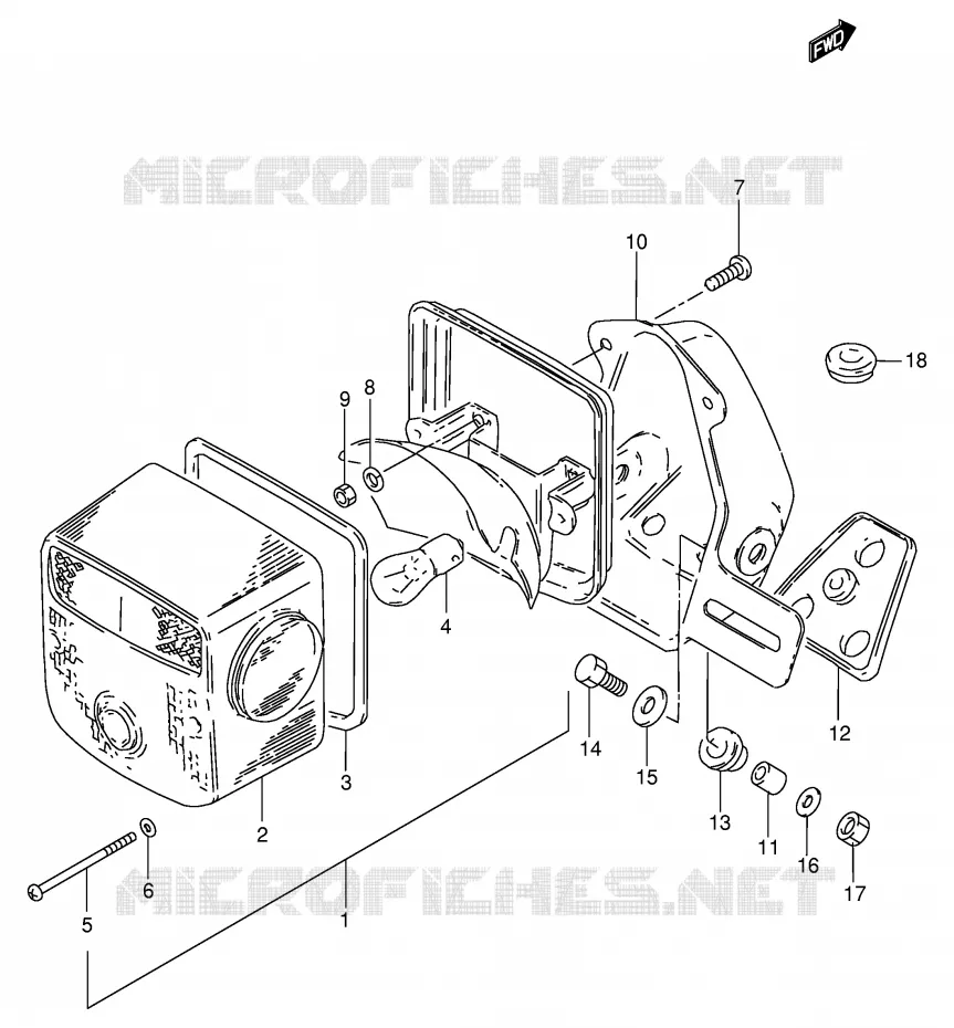 FEU ARRIERE (E25,E39) Suzuki MOTO 250 GN 1992  GN250N(E2)