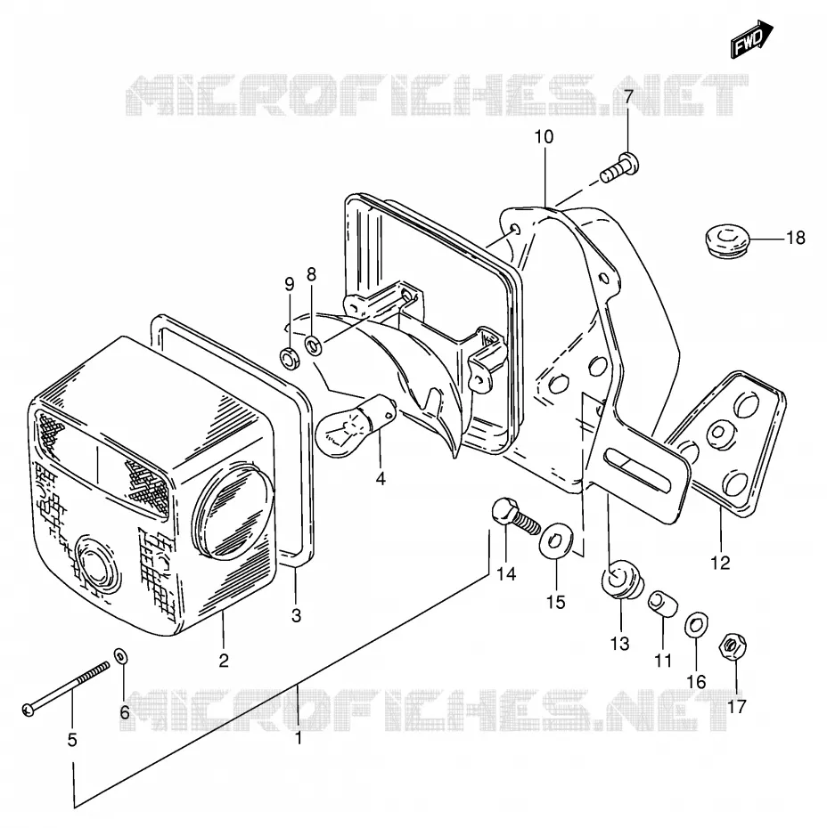 FEU ARRIERE (E2,E4,E21,E34) Suzuki MOTO 125 GN 1982  GN125Z(E1)