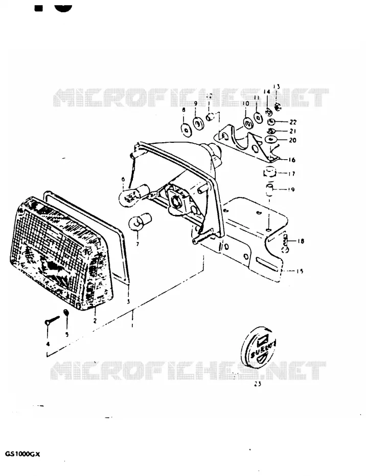 FEU ARRIERE (E34) Suzuki MOTO 1000 GS 1980  GS1000GT(X/T)