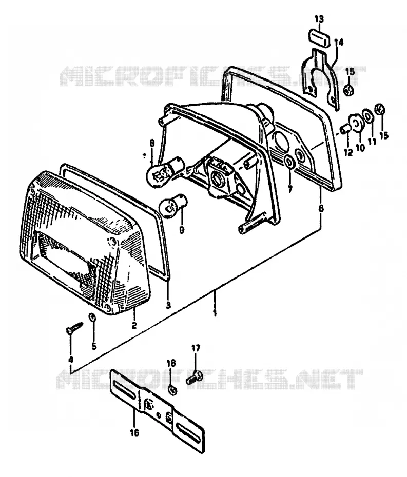 FEU ARRIERE (E6,E24) Suzuki MOTO 550 GS 1982  GS550MZ(X/Z)