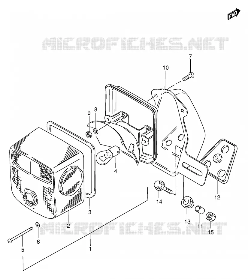 FEU ARRIERE (MODEL T/W/X E1,E2,E4,E24,E34,P37,E71) Suzuki MOTO 250 GN 1998  GN250W(E2)