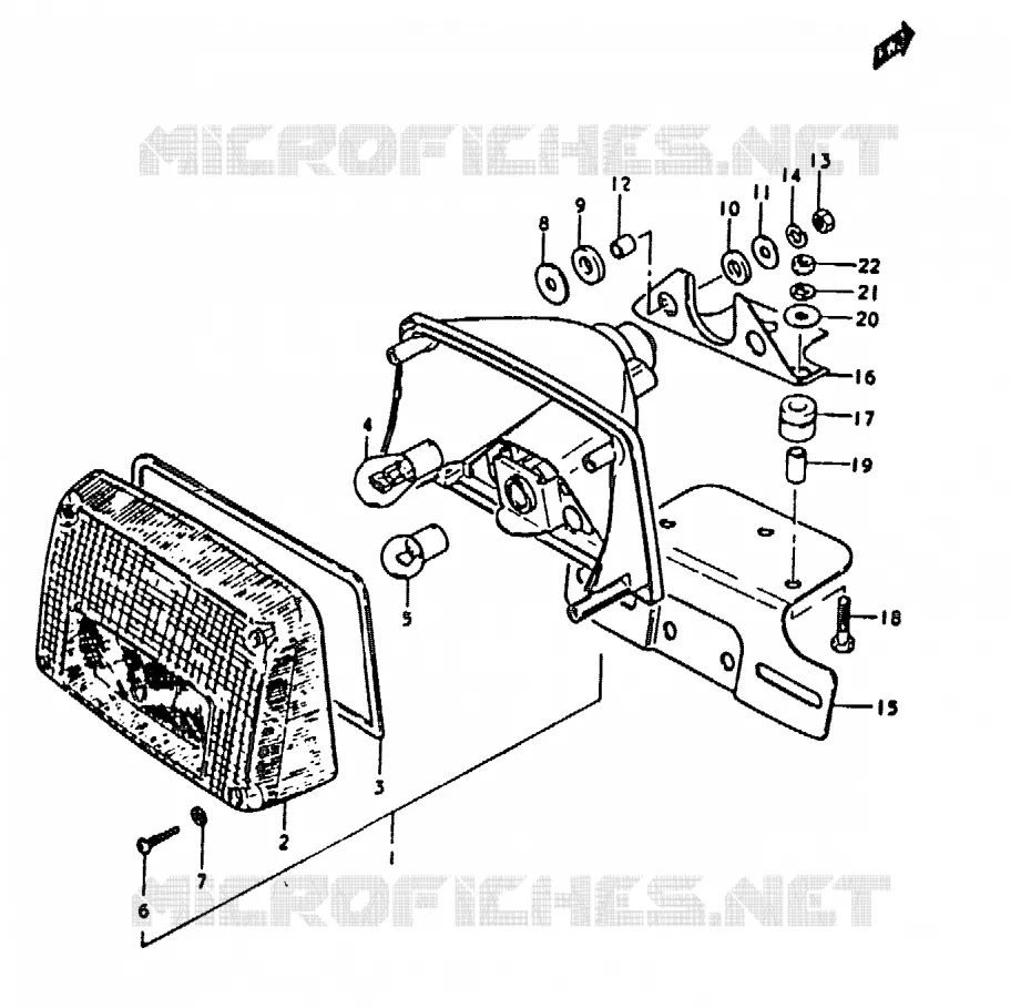 FEU ARRIERE Suzuki MOTO 1000 GS 1978  GS1000HC(C/N)