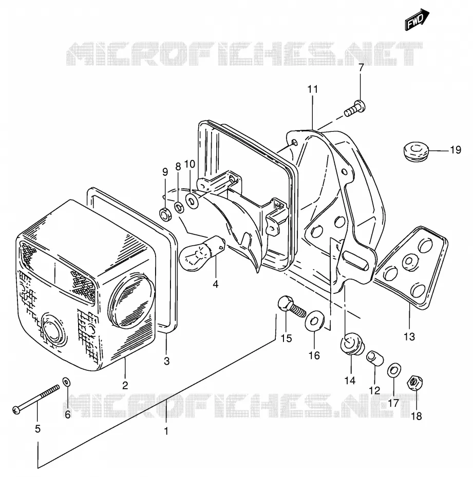 FEU ARRIERE Suzuki MOTO 125 GN 1983  GN125D(E1)
