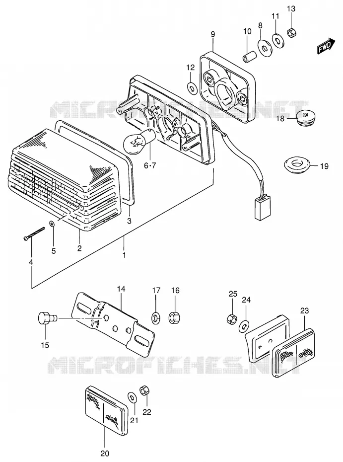 FEU ARRIERE Suzuki MOTO 125 GS 1994  GS125ESR(E1)