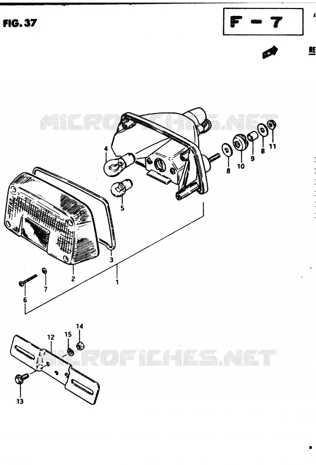 FEU ARRIERE Suzuki MOTO 450 GS-S 1983  GS450SD(2/Z/D)